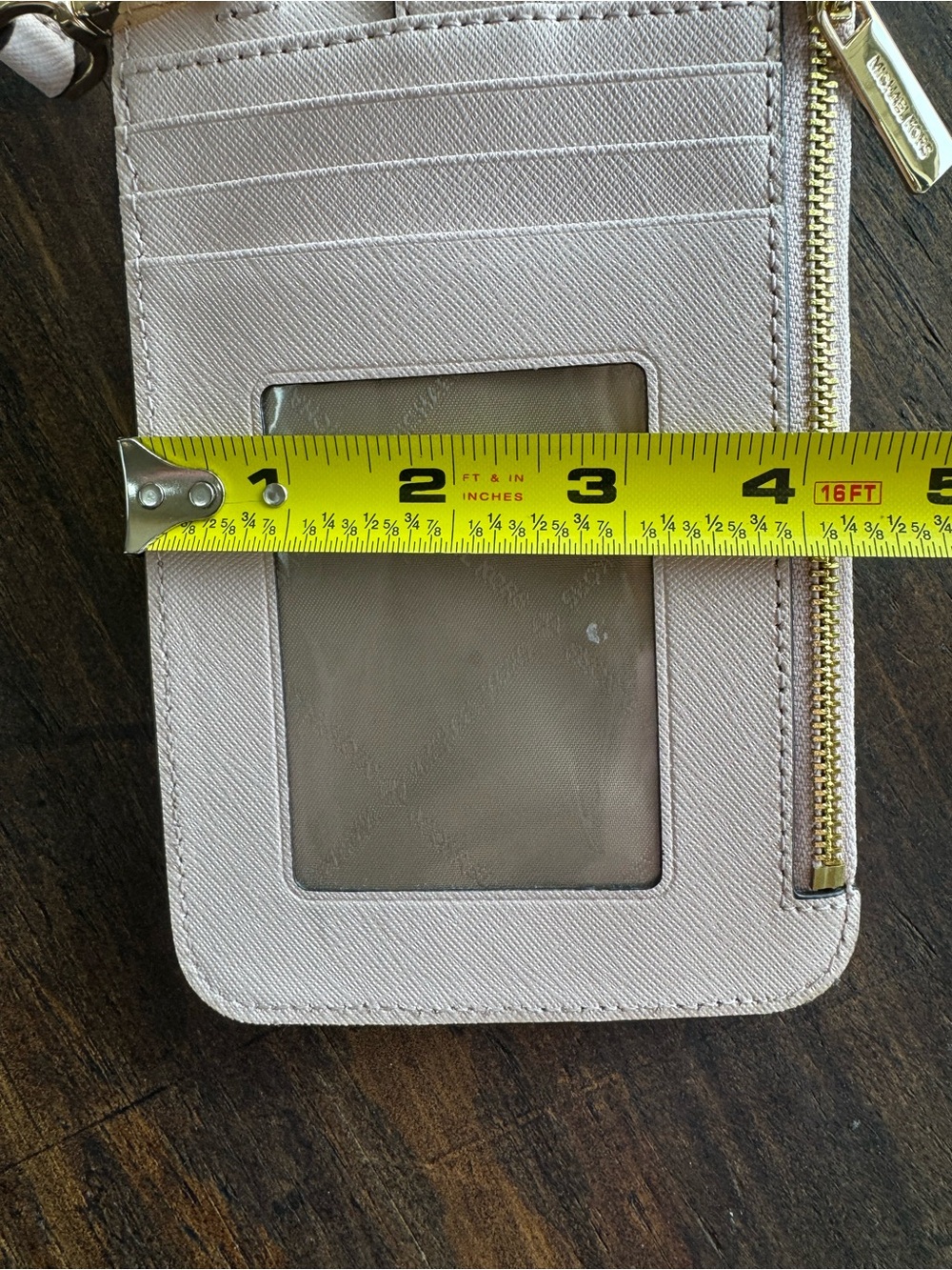 Michael Kors Jet Set Pale Pink Smartphone Crossbody Phone Pouch - Picture 11 of 11